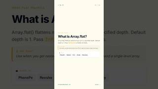 How to implement Array.flat polyfill from scratch #shorts