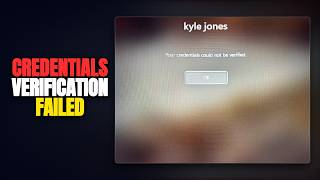 Fix Credentials Verification Failed Login