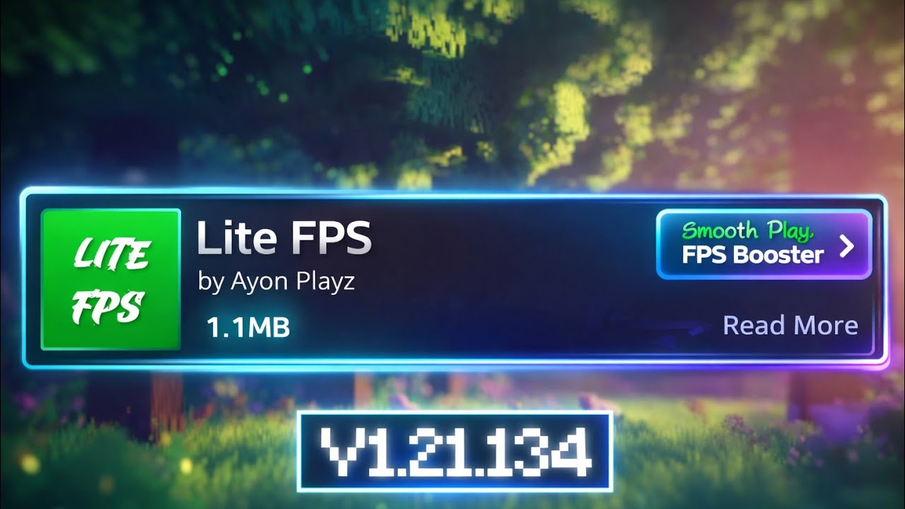 🔥 Lite FPS Mod for MCPE 1.21+ ⚡ | No Lag • Ultra FPS Boost 🚀