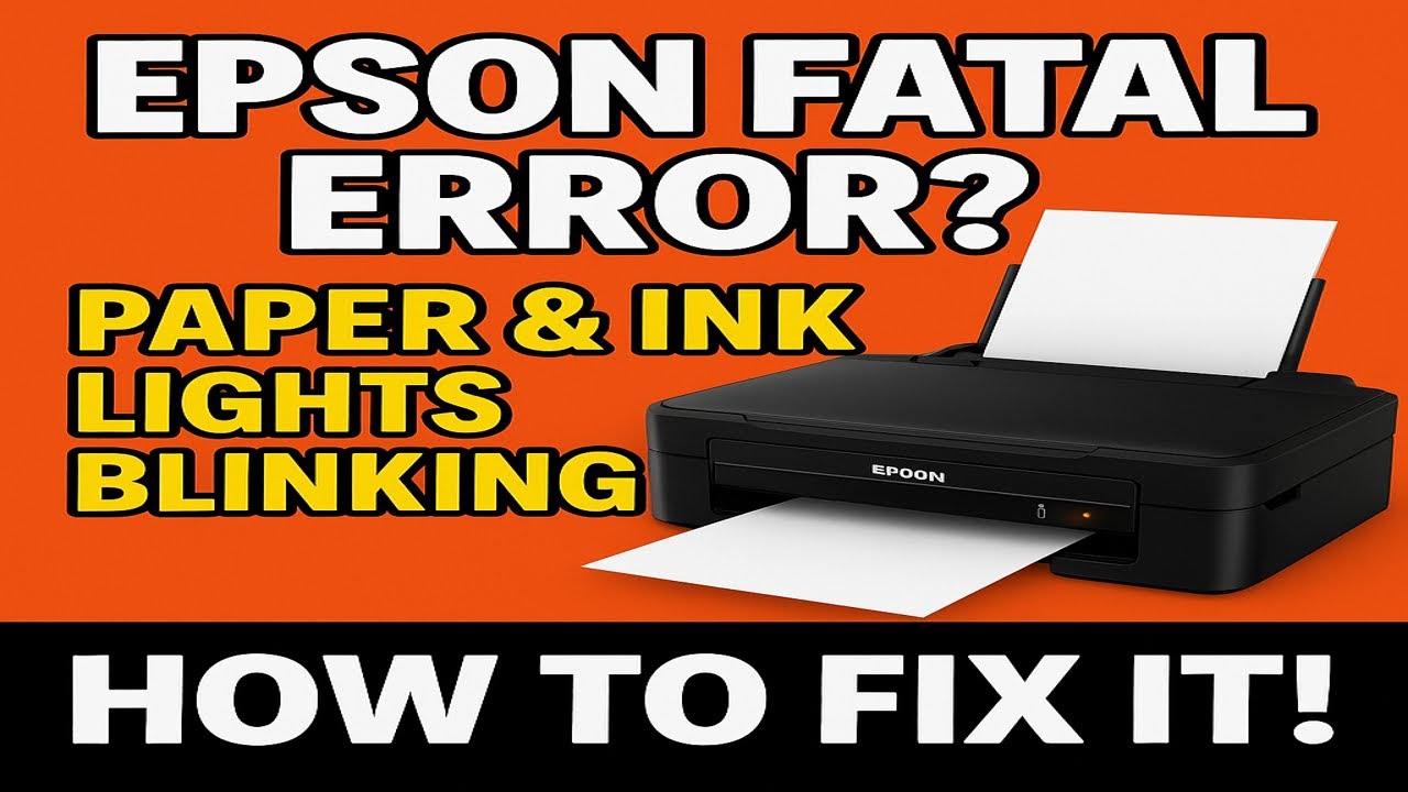 Epson General Error, Fatal Error | Blinking Paper and Ink Lights