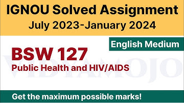 IGNOU BSW 127 Solved Assignment 2023-24 PDF Download | English Medium | Vidyamojo