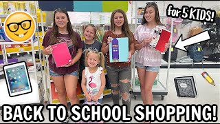 BUYING NEW SCHOOL SUPPLIES FOR 5 KiDS! BACK TO SCHOOL SHOPPING 2022