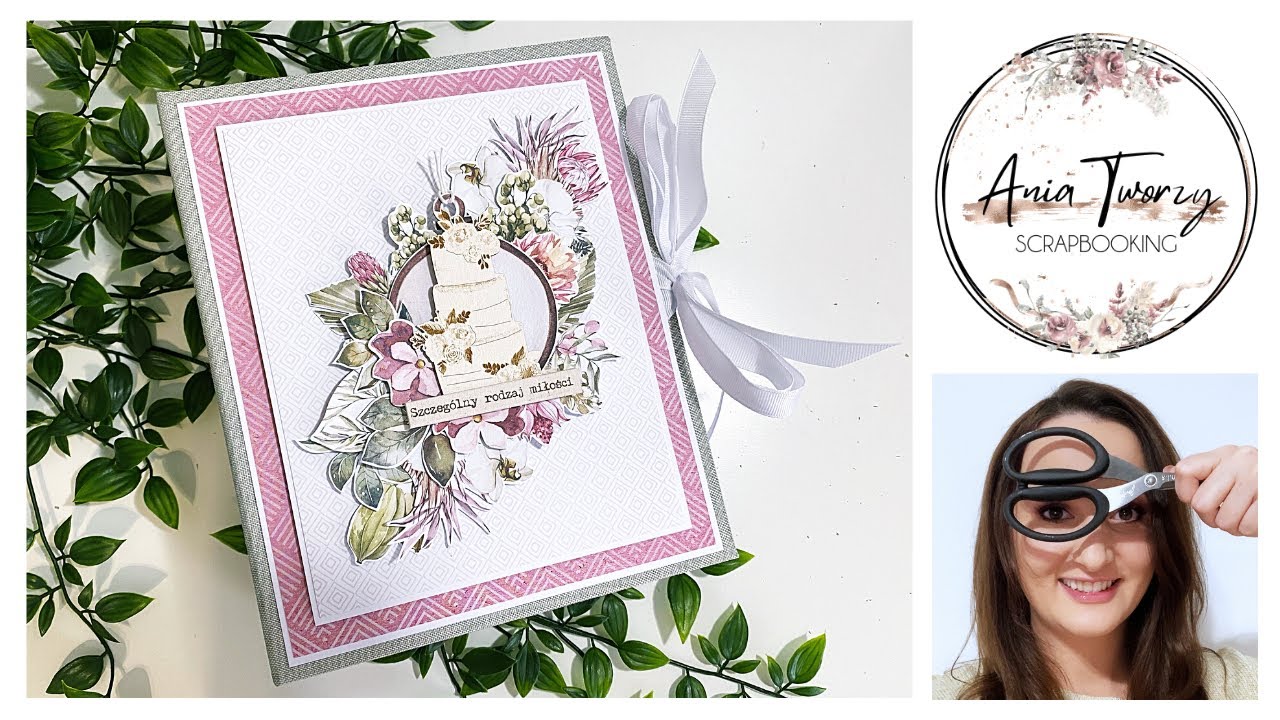 Duży album ślubny z elementami pop-up 