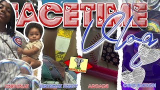 FACETIME VLOG || birthday party, arcade, cubs edition, chitchat, food, & etc ||🫧💙❤️⚾️