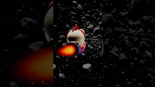 Flying through a asteroid belt with a chicken! #spaceship #blenderanimation #animationpractice