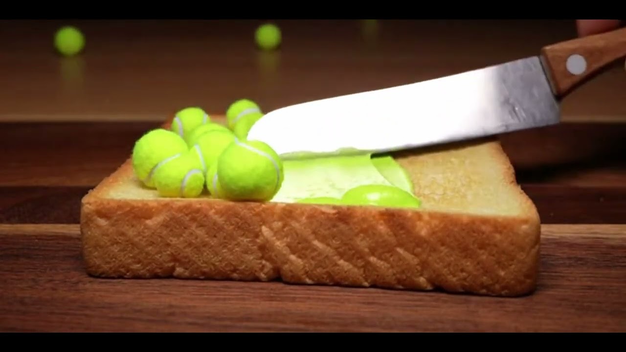 Tennis and Basketball Bread Spread ASMR 