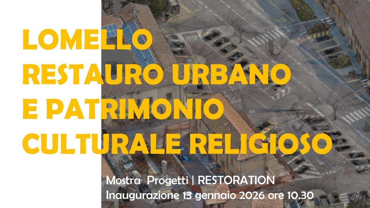 Rilievo della Basilica di Santa Maria Maggiore a Lomello e Piazza della Repubblica