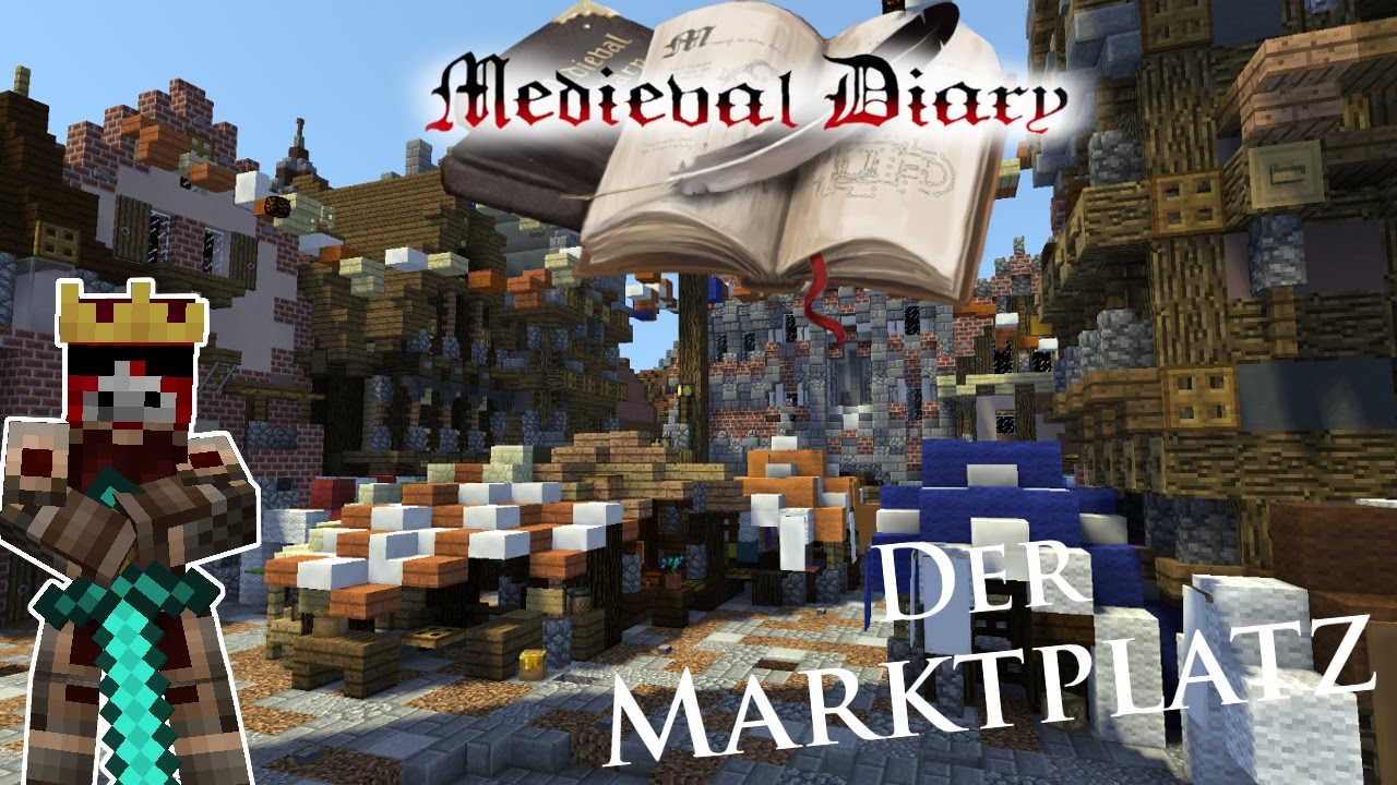 Minecraft Medieval Diary Der Neue Marktplatz Deutsch 55 Minecraft Mittelalter Youtube