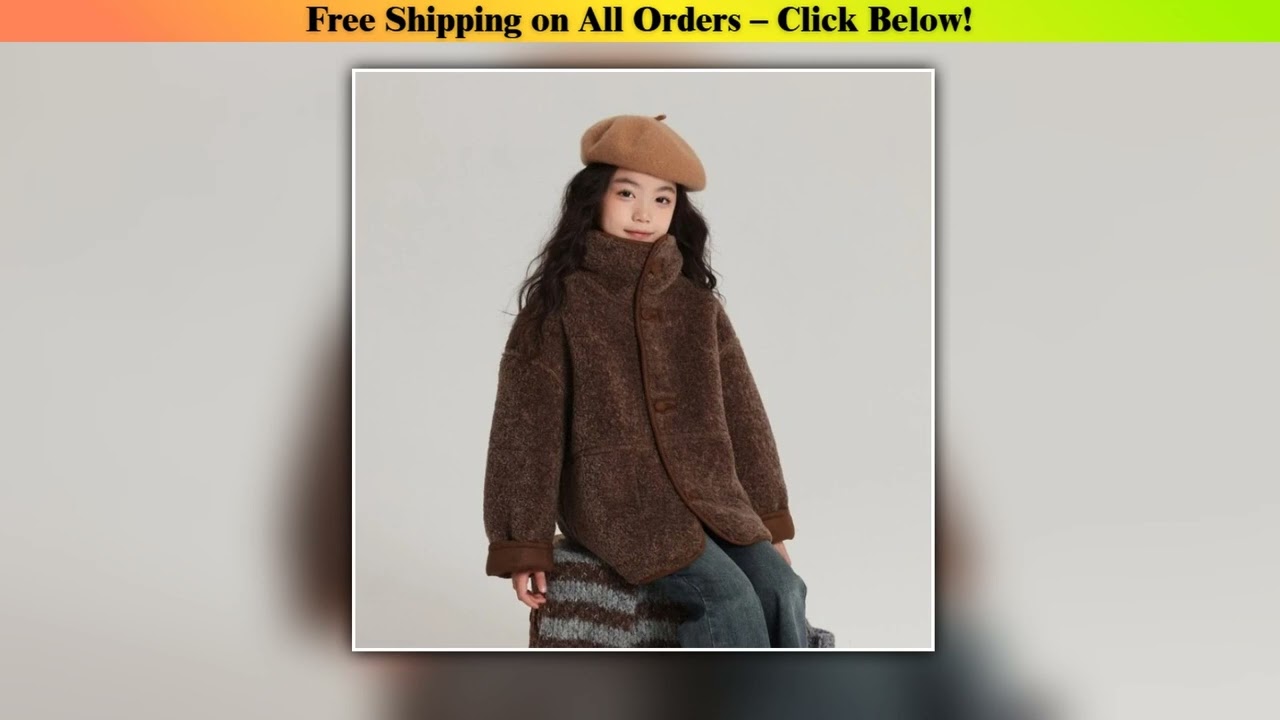 Children's Double Layer Coat Fashionable Outdoor Clothing 2025 New Autumn Winter Stylish