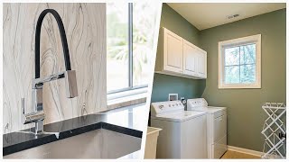 75 All Ceiling Designs Single-wall Laundry Room Design Ideas You'll Love ♡