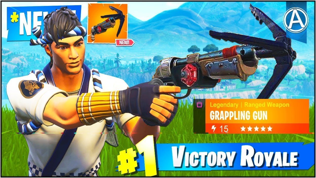 NEW "GRAPPLING HOOK" in Fortnite Battle Royale! (Fortnite "GRAPPLING GUN" Weapon Update)