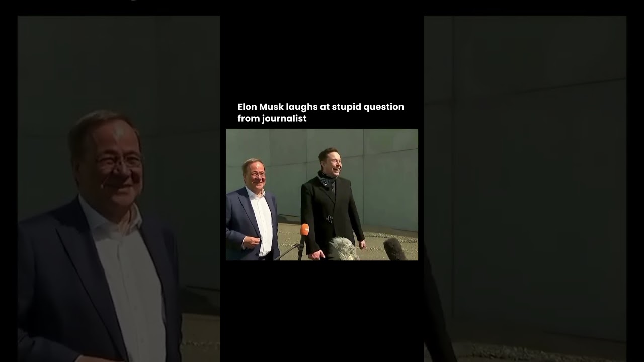 Elon Musk laughs at stupid question from journalist