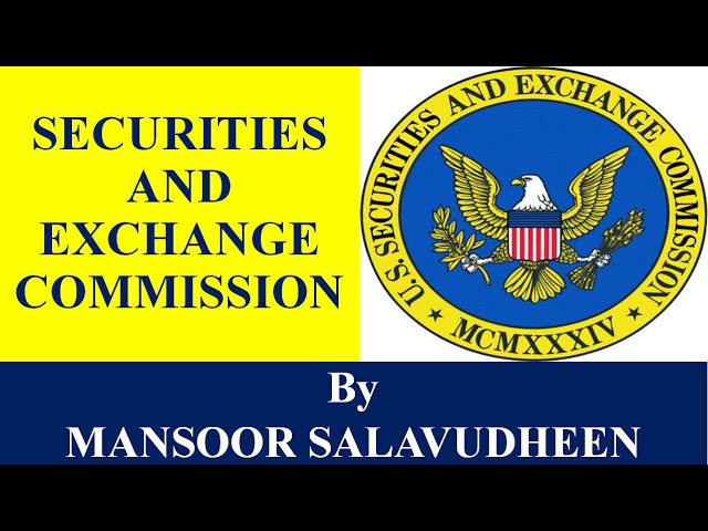 Sec Definition Securities And Exchange Commission New Deal