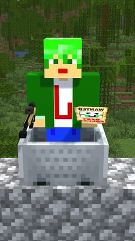 トロッコに乗りながらスナイパーで撃ちぬけ!【マイクラアニメ】 #マイクラ