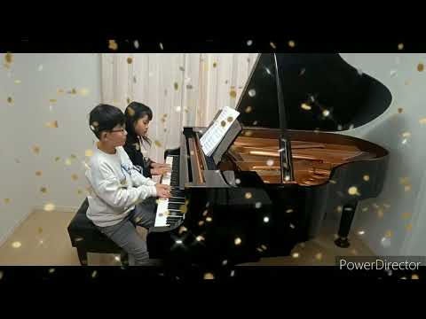 卒業ソング 友～旅立ちの時～ ゆず♪#ピアノ #ピアノ連弾 #子供ピアノ #小3 #双子連弾