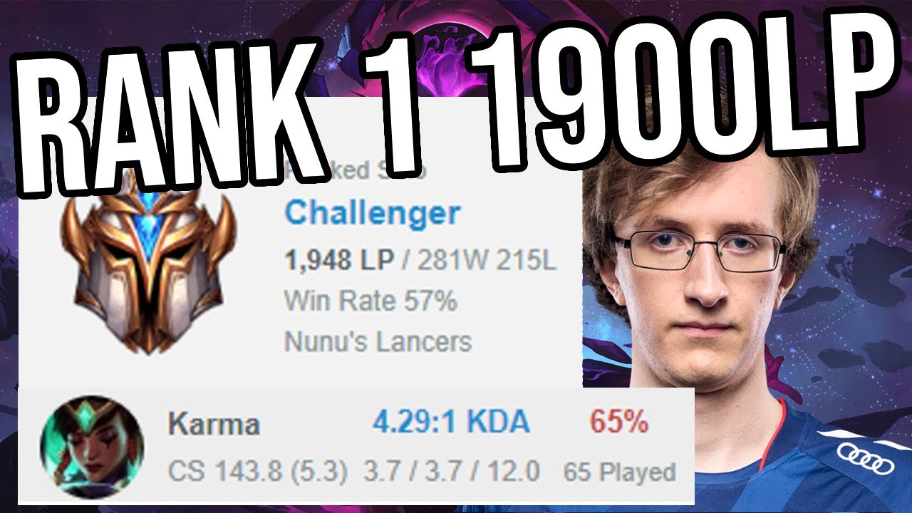 RANK 1 EUW 1900 LP MAGIFELIX IS ABUSING KARMA TOP