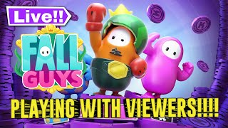 LIVE Fall Guys Leaderboard Custom Shows with Viewers!!! PiggyBack Fun!