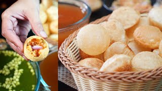 फूली फूली पानी पूरी बनाए घर पे आसानी से | Golgappa / Pani Puri / Puchka recipe