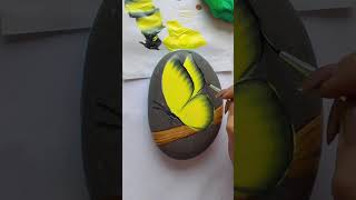 Yellow Butterfly Rock Painting 🦋✨ | Easy & Beautiful DIY Stone Art. 