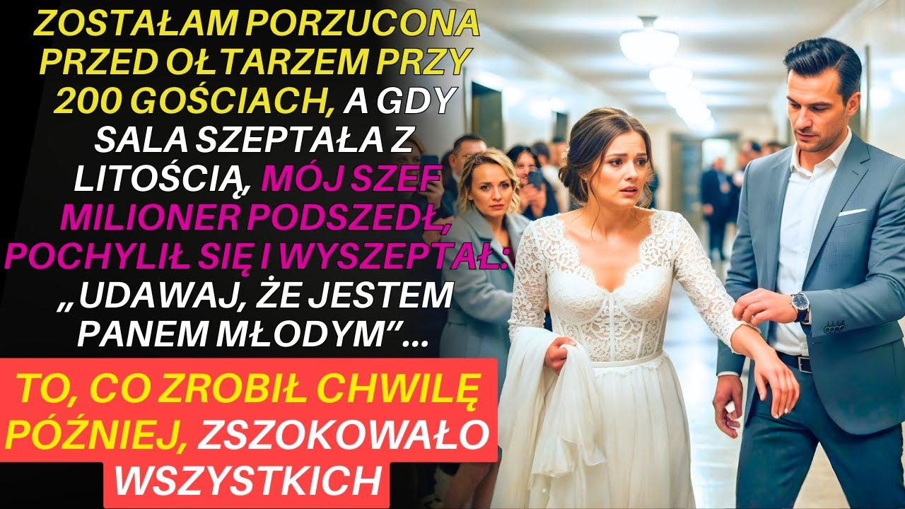 Porzucona przy ołtarzu w Hotelu Bristol…a mój milioner-szef szepnął: “Udawaj,że jestem panem młodym”