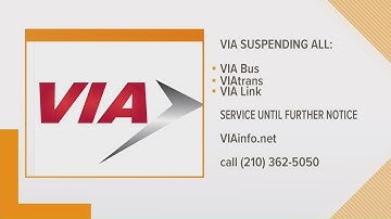VIA Metropolitan Transit suspends all service until further notice