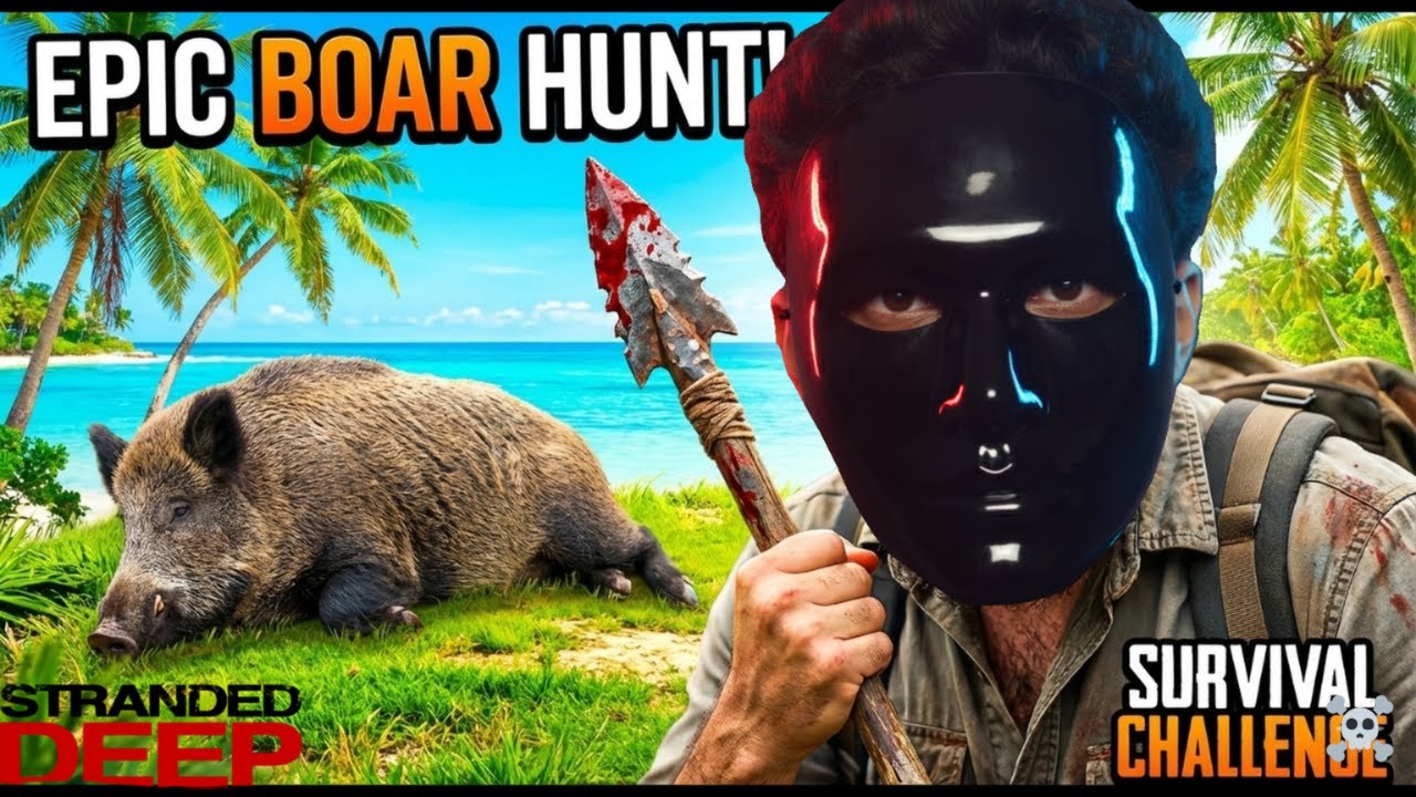 FINALLY I KILLED THE WILD BOAR 🐗!! ( STRANDED DEEP ) /MALAYALAM GAMEPLAY / RTR@GAMESTER