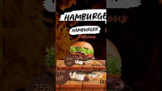 Day 194 Burger Poster Design Professional ❤️ CANVA Mobile tutorial 💓.#yt #food #short #burger