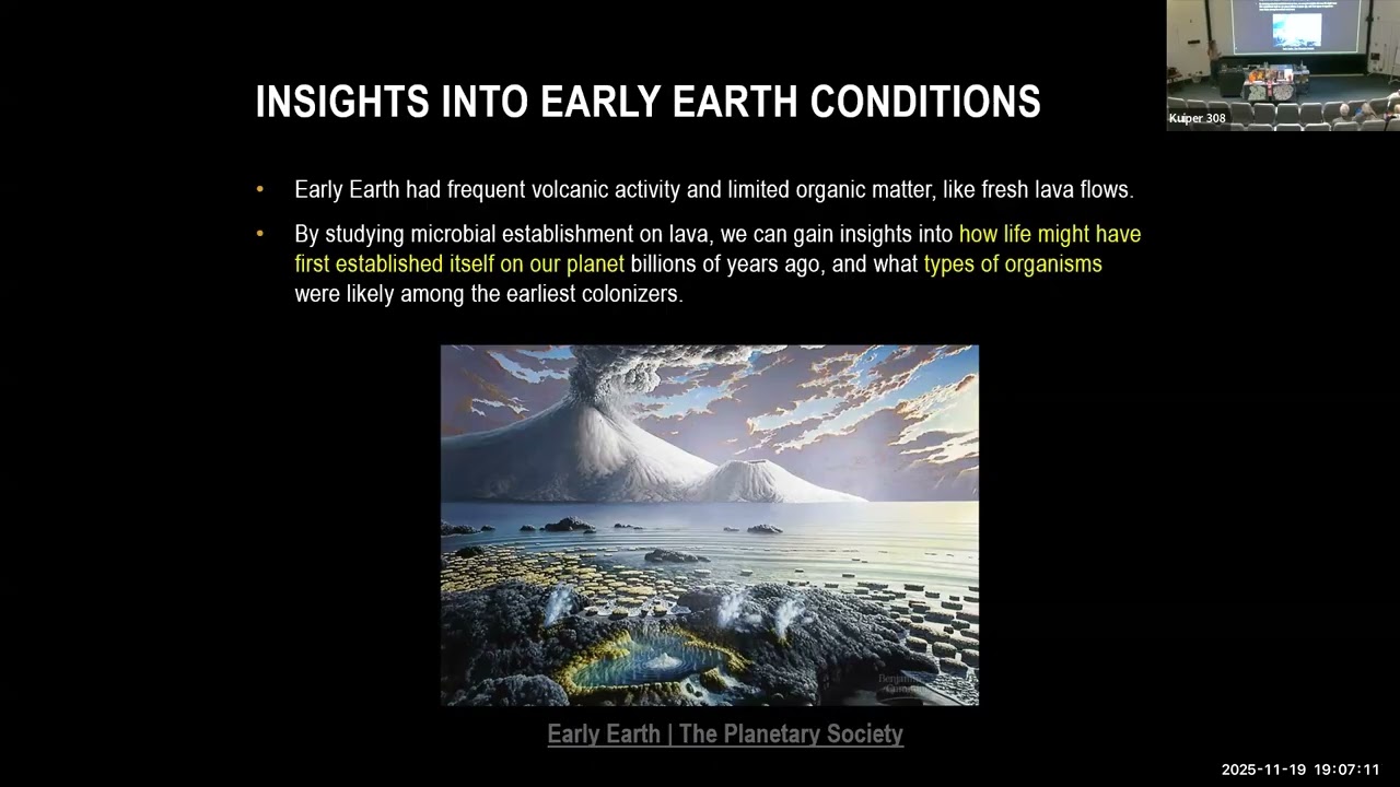 From Lava to Life Microbial Colonization in Volcanic Environments, Solange Duhamel - Nov. 19, 2025