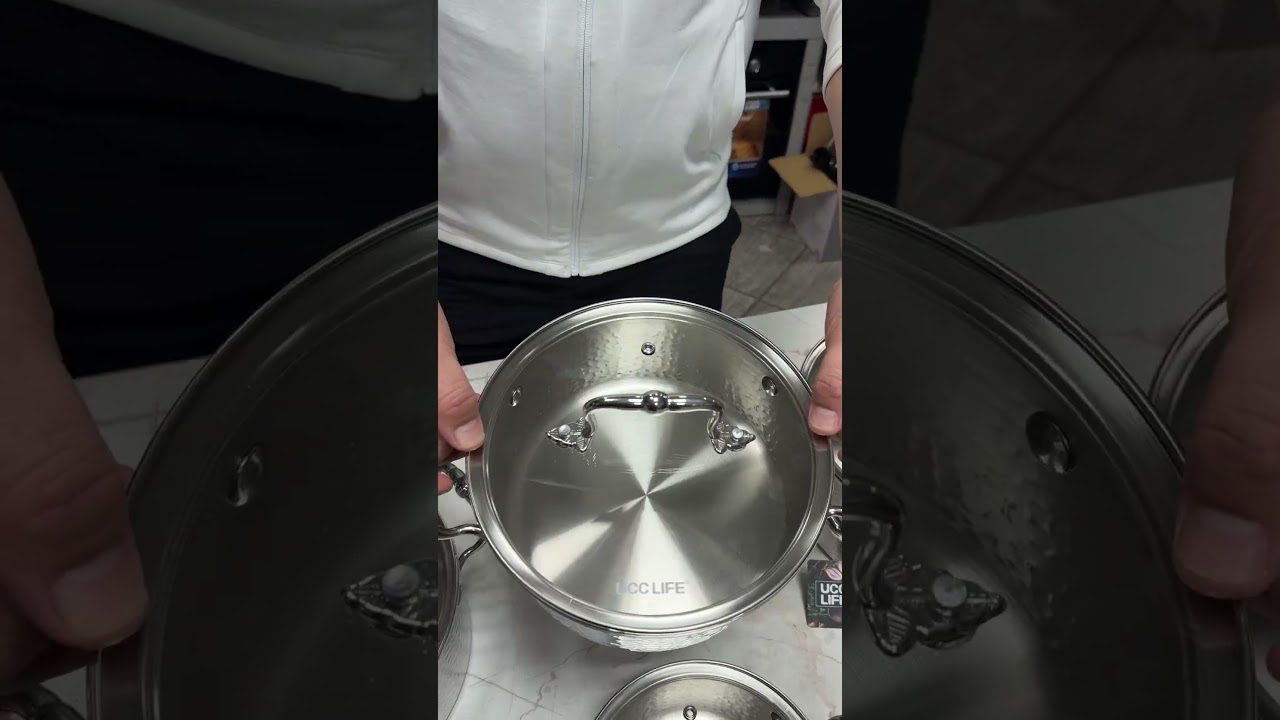 UC-TS-C0410 набор кастрюль UCC LIFE медицинская сталь 18/10 проба цена 11800/13800 сом