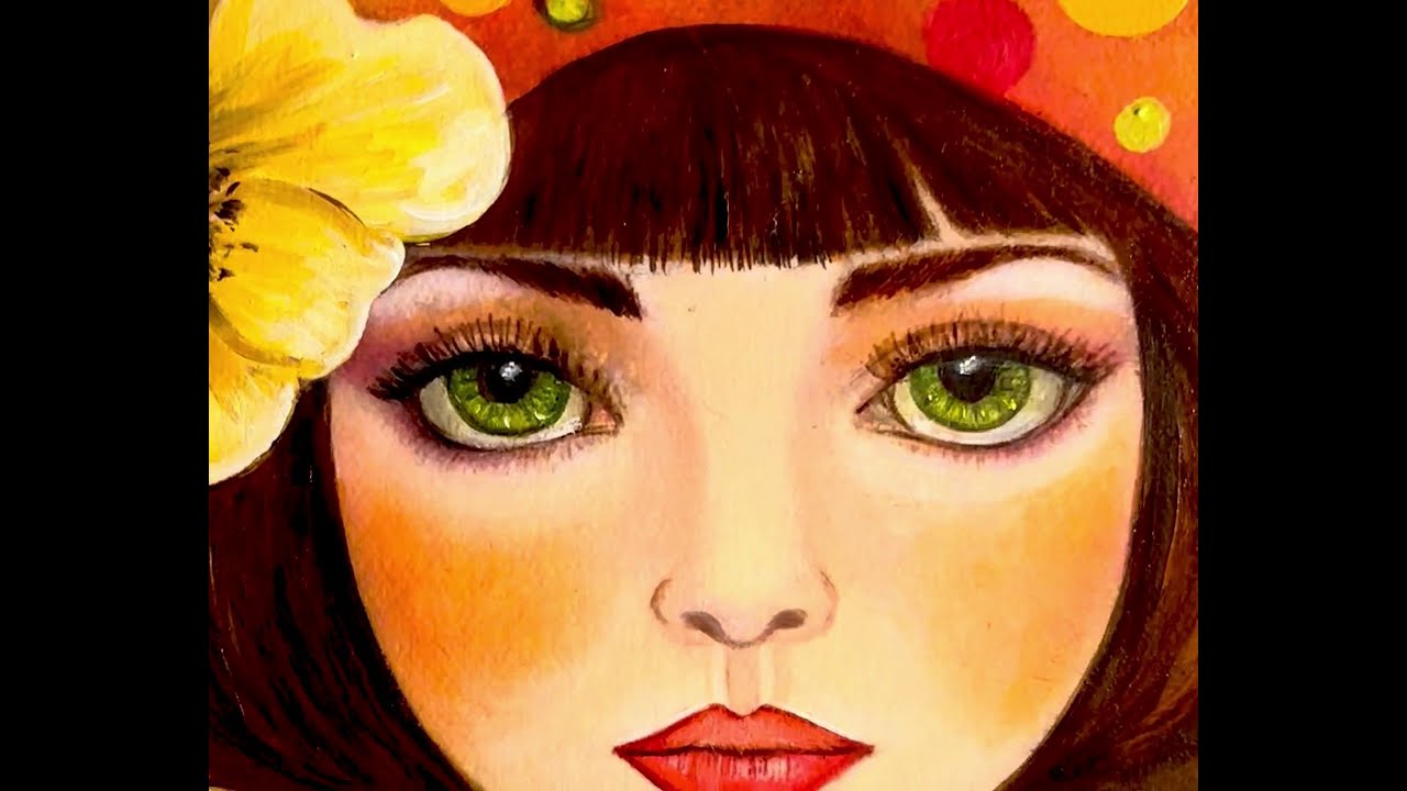 Lady Elara Whimsical Affair Oil Painting by k Madison Moore