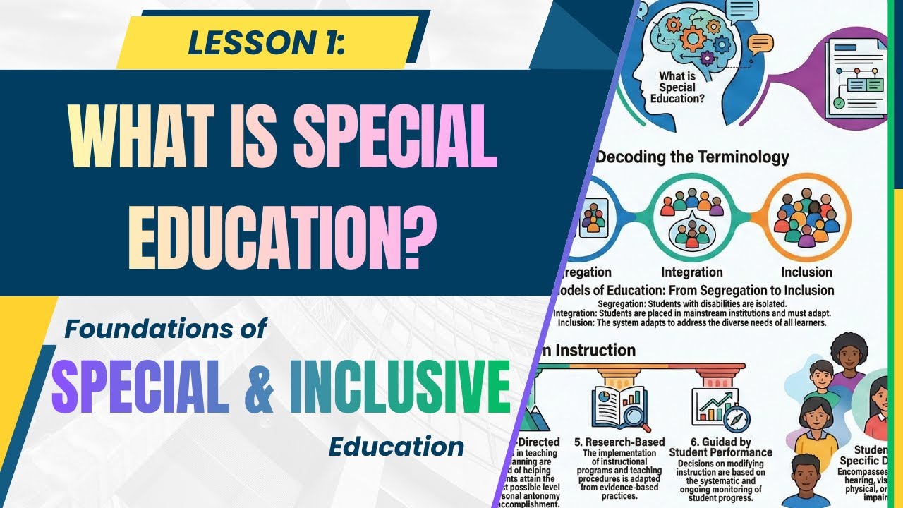 Урок 1 | Специальное и инклюзивное образование: объяснение | Основы, которые должен знать каждый ...