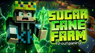 🌾 Building the Ultimate Sugar Cane Farm in Minecraft! | KrowxGaming