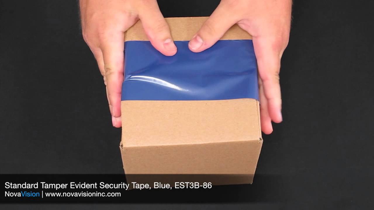 Standard Tamper Evident Security Tape, Blue, EST3B-86