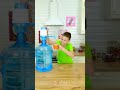 Adorable Kids' Water Cooler Trick! Keep Your Cup from Overflowing! 🧊✨ #shorts