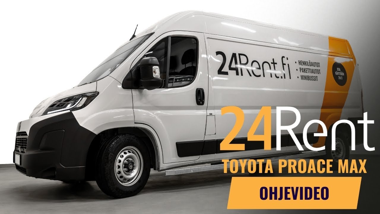 24Rent ohjevideo - Toyota Proace Max pakettiauto