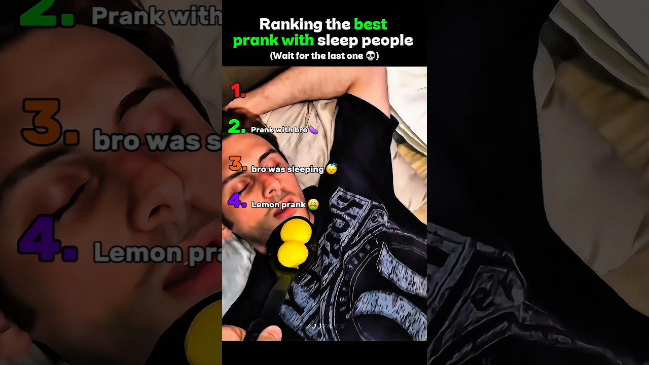 Ranking the best prank with sleep people 🤣😂