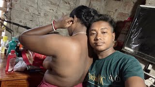 Puja lifestyle VLOG)पूजा जी पहन रहे थे कपड़ा 🤤 Maine piche se banaa liya video/#romantic ❤️
