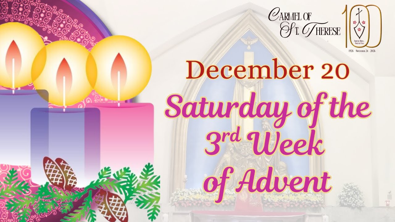 DEC. 20 | LAUDS & HOLY MASS | SATURDAY, 3RD WEEK OF ADVENT - YouTube