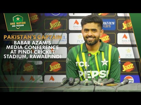 Pakistan Captain Babar Azam’s pre-series media conference at Pindi Cricket Stadium, Rawalpindi