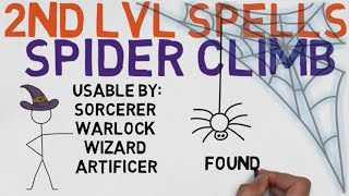 2nd Level Spell #70: Spider Climb (DnD 5E Spell)