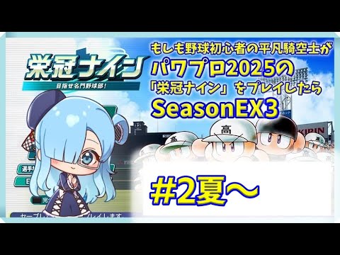 【#パワプロTM3rd】もしも野球初心者の平凡騎空士がパワプロ2025の栄冠ナインをプレイしたら #2年目夏【パワプロ2025】【Vtuber】