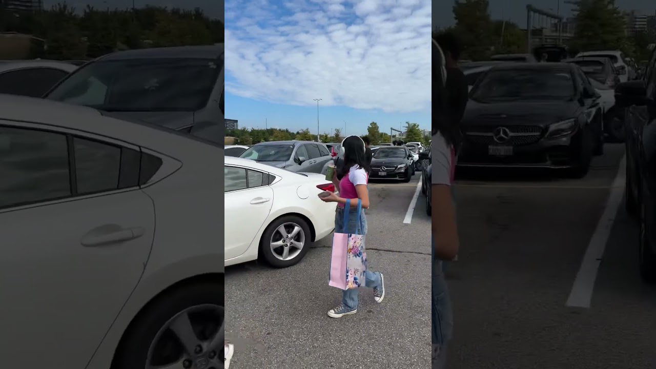 This idiot won’t let her in the parking spot. Claims his friend is coming.