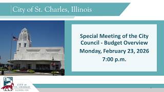 Special Meeting of the City Council- Budget Review 2-23-26