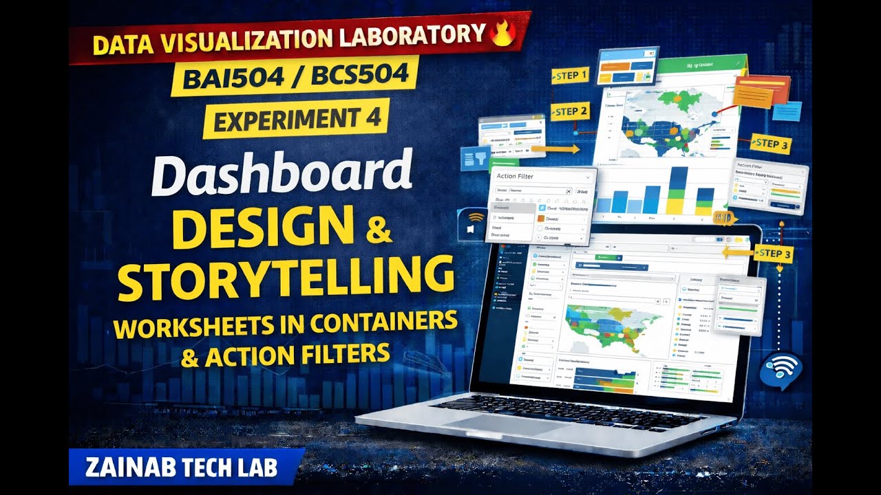 Experiment-4 | Data Visualization Laboratory BAI504 | Dashboard Design & Storytelling | VTU