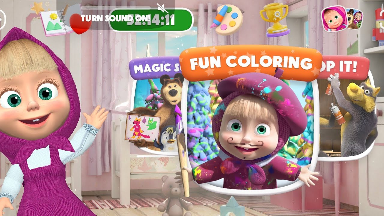 Masha and the Bear l POP IT GAME 