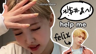 nayeon forgot the lyrics to her solo song with felix 😭