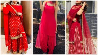 Red Punjabi Suit Designs || Red color ...