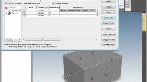 How to Link Parameters to Excel in IRONCAD