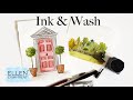 Ink and Wash Watercolor Painting Ideas for beginners