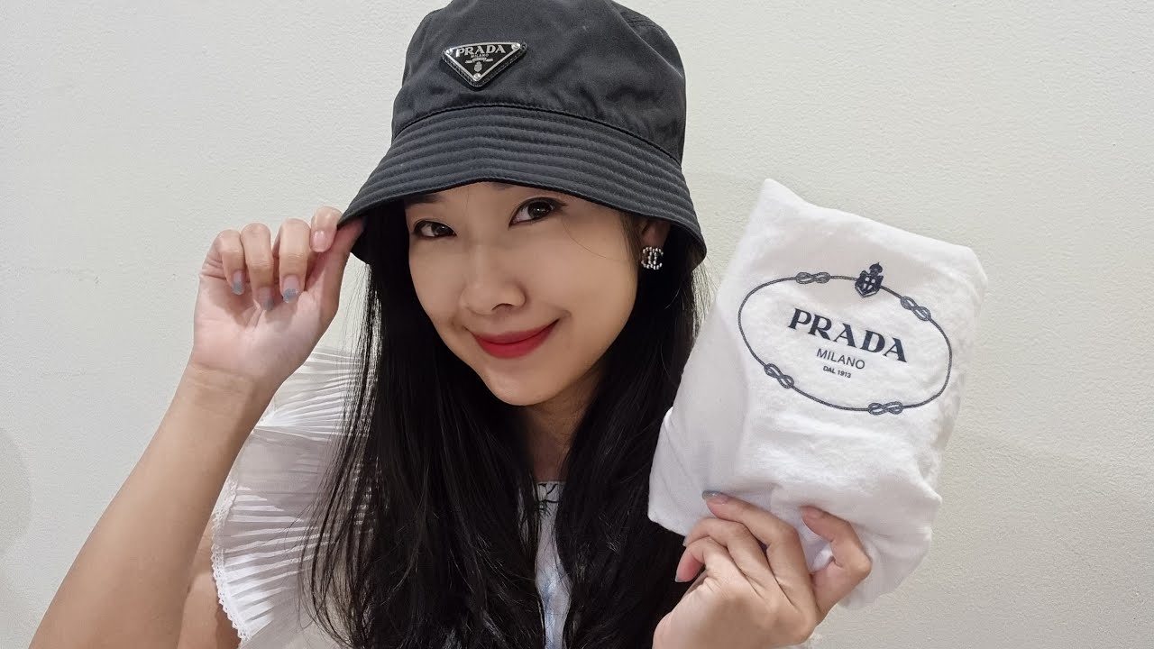 ╭♥ รีวิว Prada Black Nylon Bucket Hat - White Brandname Review EP. 177